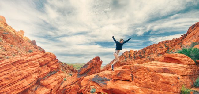 nature-person-red-woman